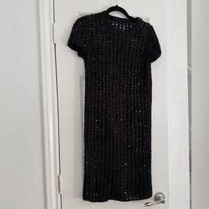 Allsaints Sequin Black Knit Dress Size XS